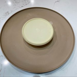 Vintage Tupperware Dip-N-Serve Tray with Bowl And Lid  In Good Condition